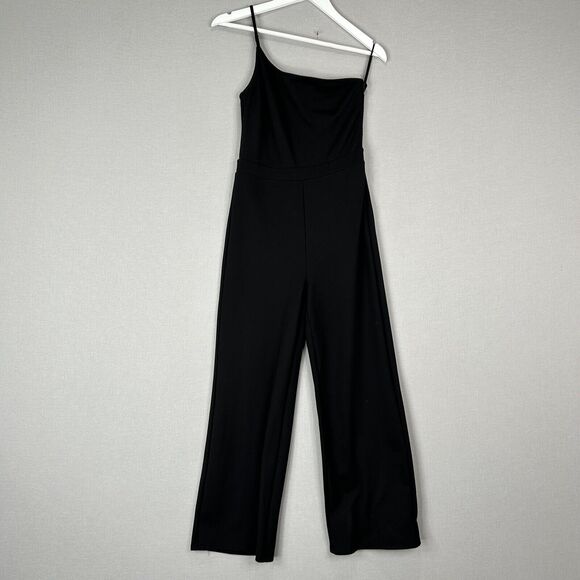 Majorelle Jumpsuit Womens Medium Black One Shoulder Ponte Knit Wide Leg Party - Picture 2 of 15